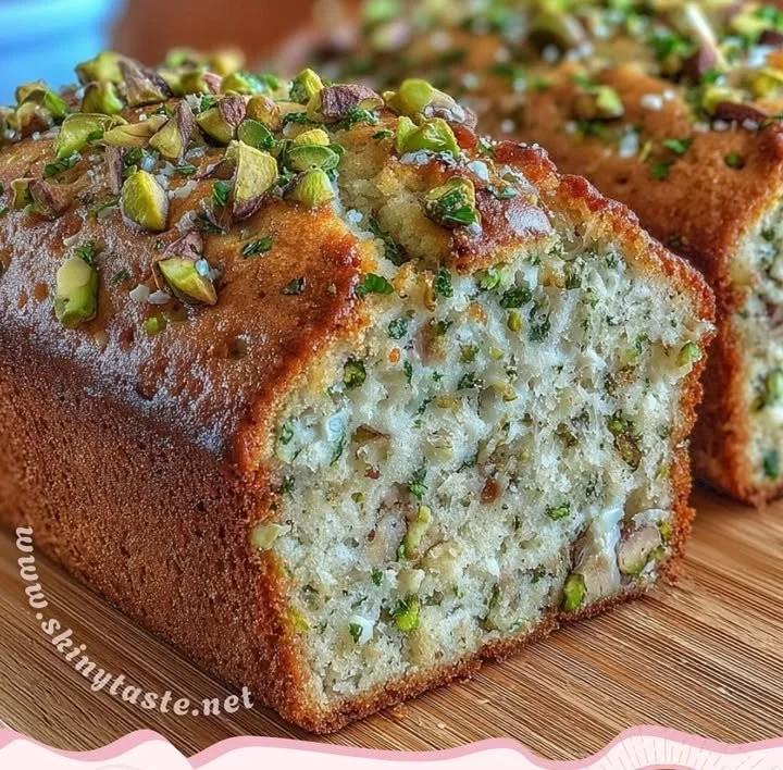 Slice of St. Patrick's Day Pistachio Banana Cake with vibrant green frosting