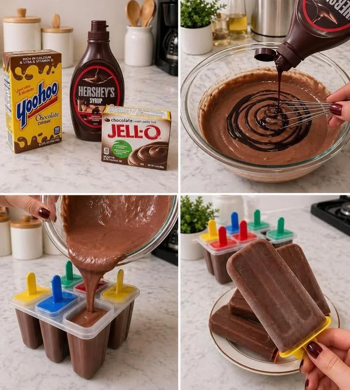 Yoo-hoo fudge pops - a delicious frozen chocolate treat