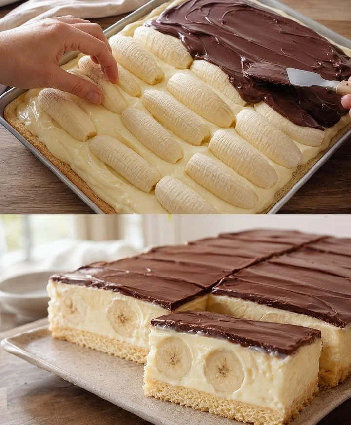 Fresh banana slices displayed on a wooden cutting board