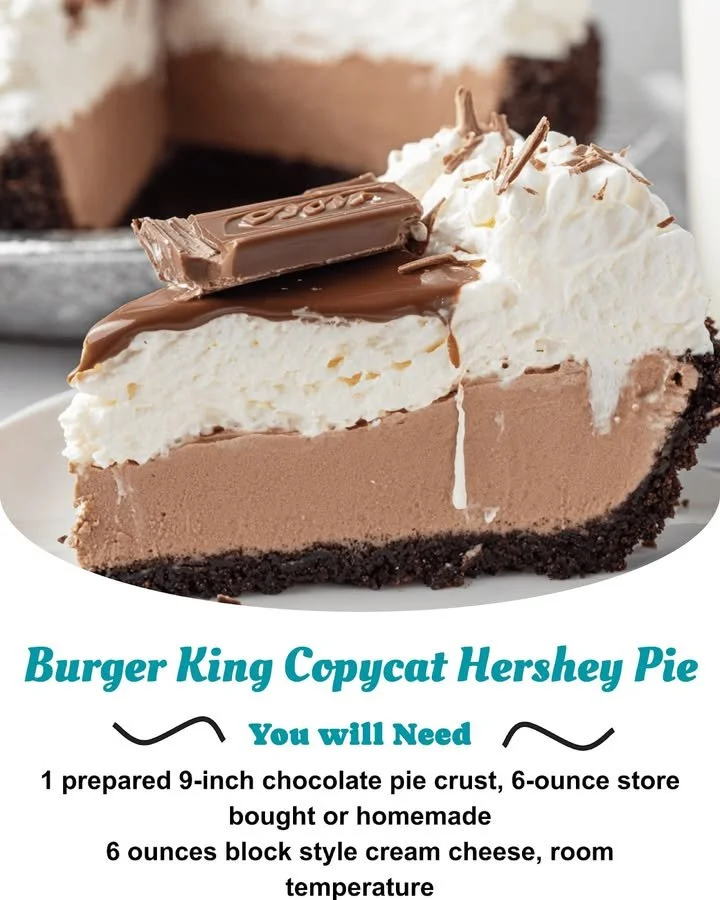 Homemade Burger King Copycat Hershey Pie dessert on a plate.