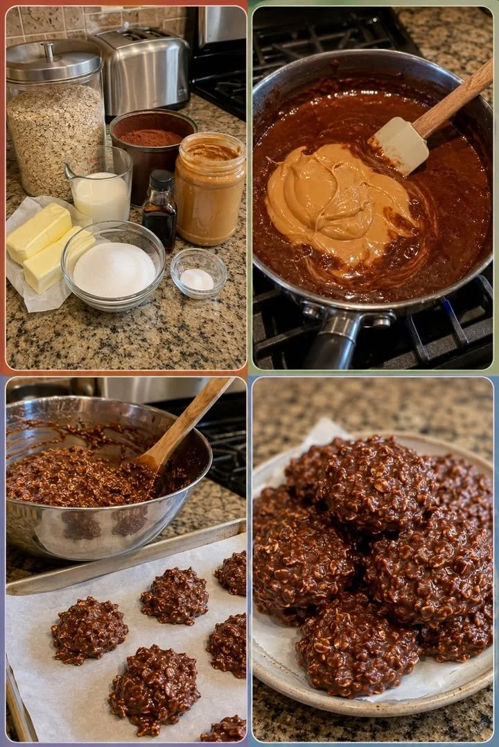 Delicious chocolate peanut butter cookies on a wooden table