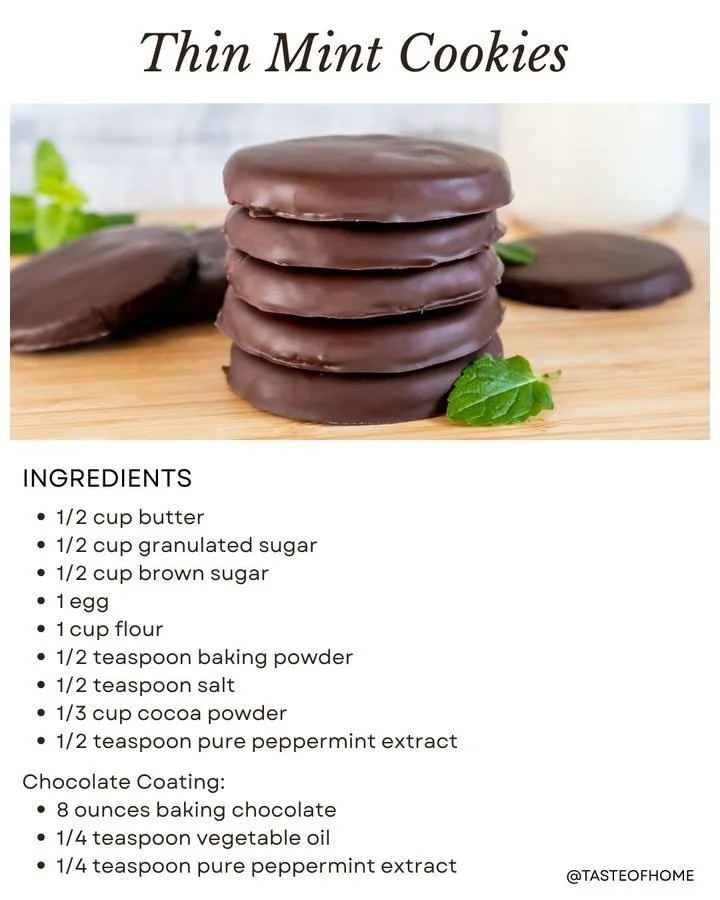 Homemade copycat Thin Mint Cookies on a plate