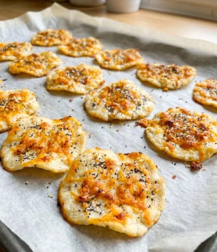 Bowl of Cottage Cheese Chips ready for a healthy snack.