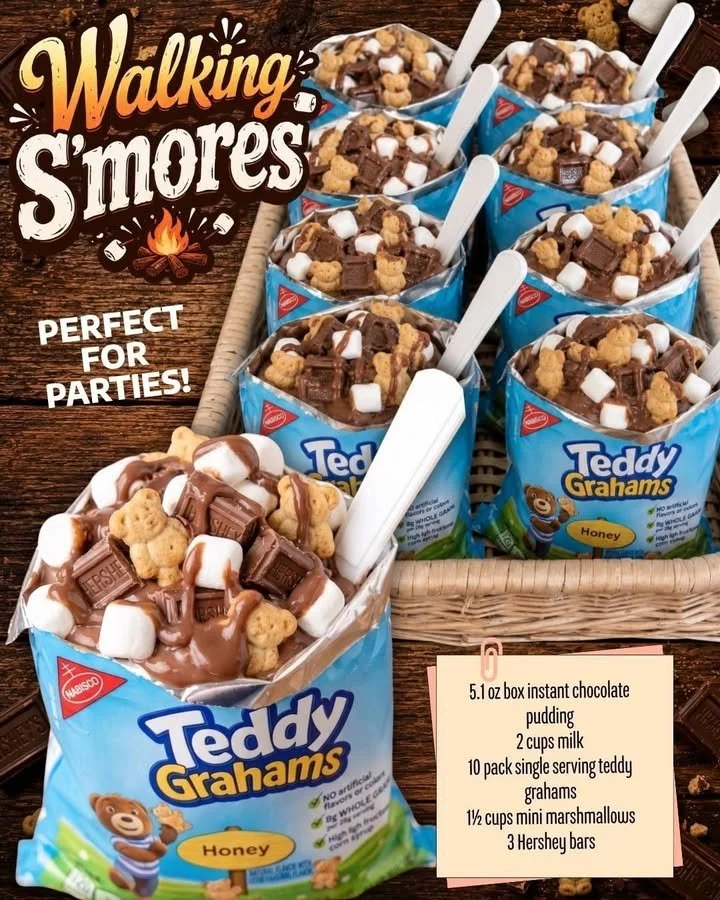 S'mores ingredients packed in a bag, perfect for easy outdoor treats.