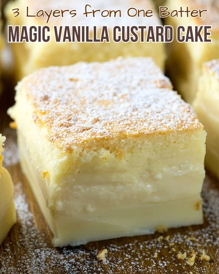 Delicious Vanilla Custard Cake topped with fresh berries