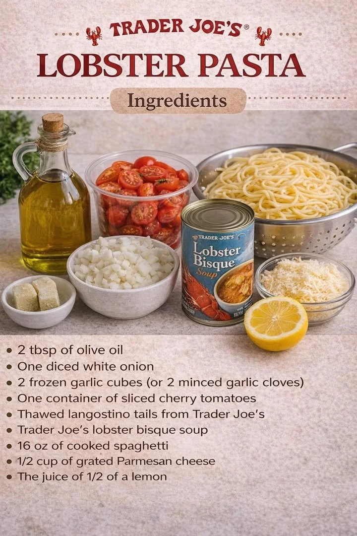Trader Joe's Lobster Pasta dish served in a bowl