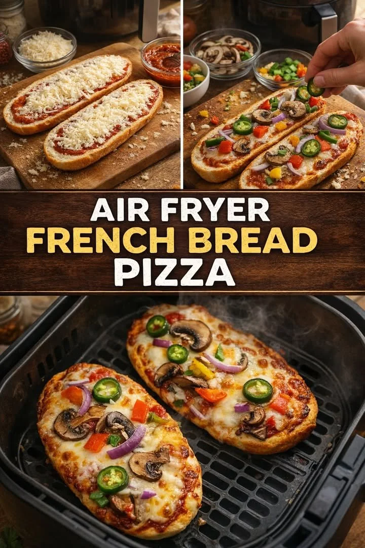 Homemade air fryer cheese pizza with melted cheese and crispy crust