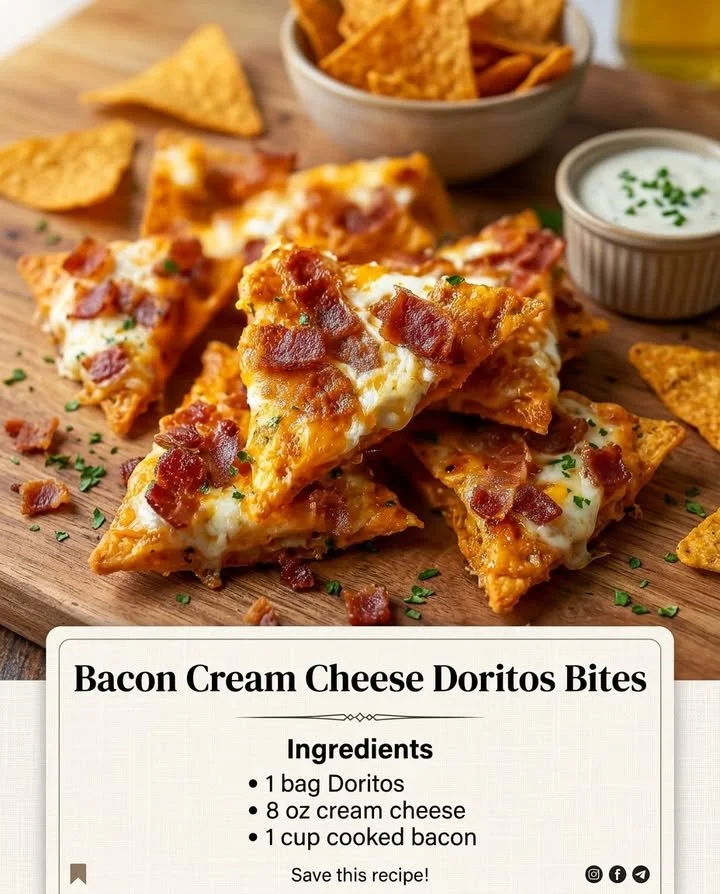 Plate of Bacon Cream Cheese Doritos with a creamy dip
