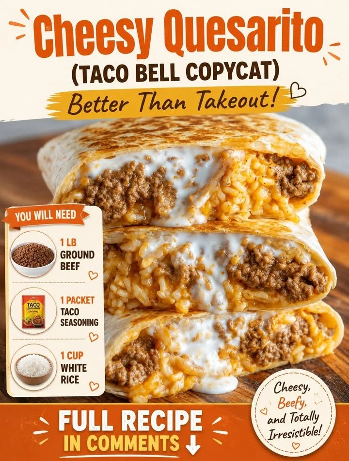 Delicious cheesy beef wrap filled with savory beef and melted cheese