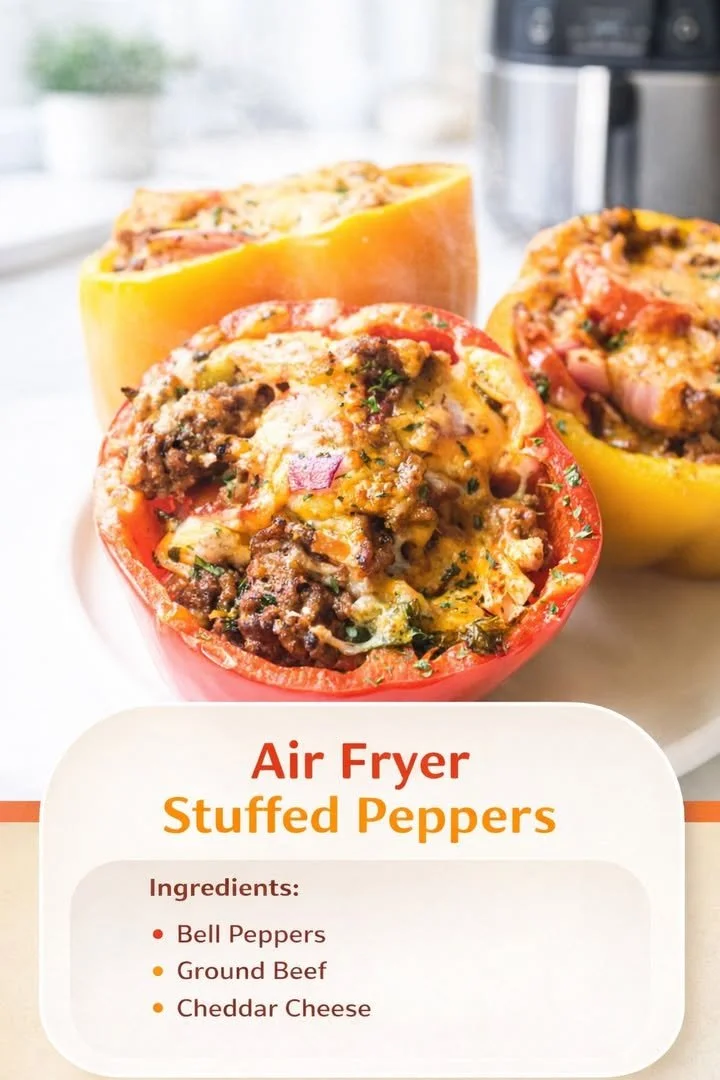Delicious cheesy stuffed peppers freshly baked and ready to serve