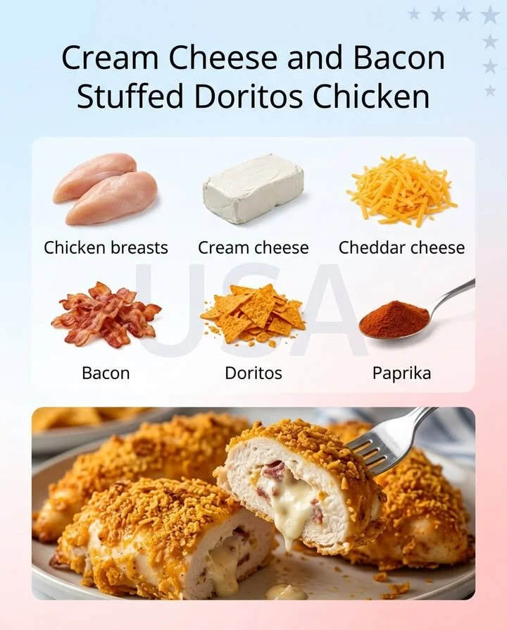 Cream Cheese and Bacon Stuffed Chicken recipe with Doritos