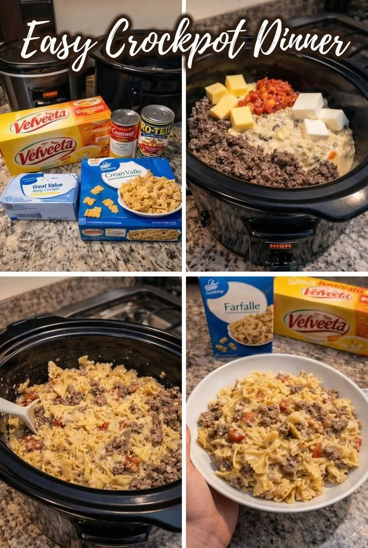 Creamy cheesy beef pasta in a bowl garnished with herbs