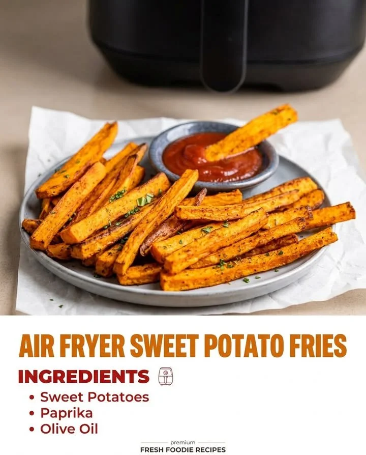 Crispy air fryer sweet potato crunch served on a plate