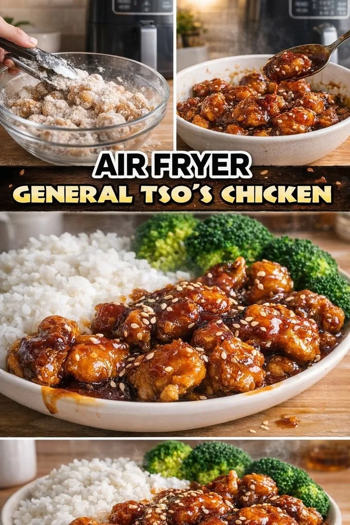 Plate of crispy chicken coated in sticky sauce garnished with herbs