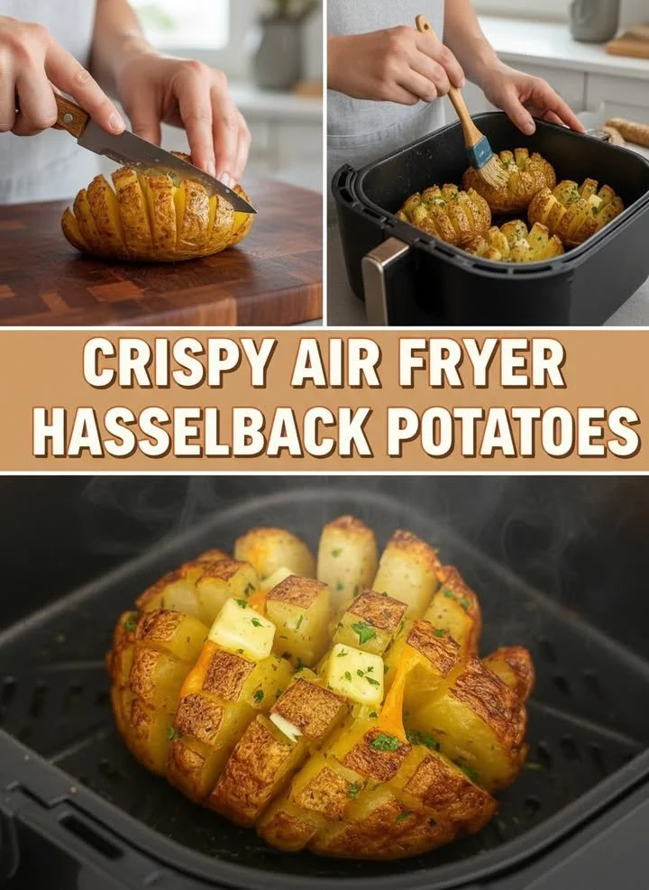 Crispy roasted potatoes served on a plate, garnished with herbs.