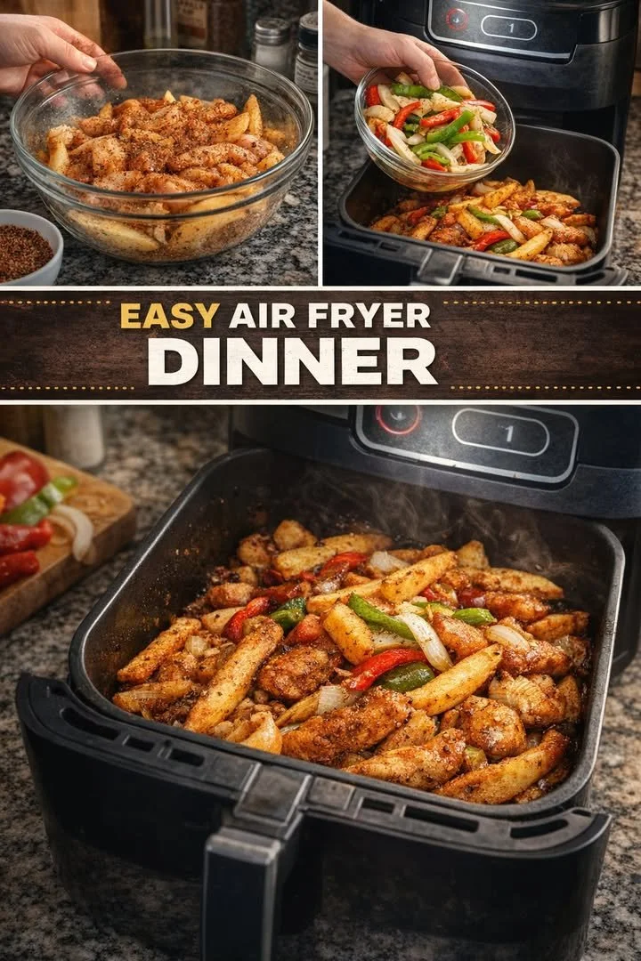 Delicious and easy air fryer dinner dishes ready to serve