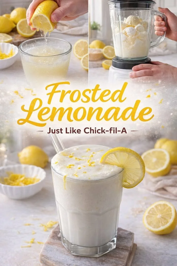 A refreshing glass of homemade frosted lemonade with lemon slices and mint garnish