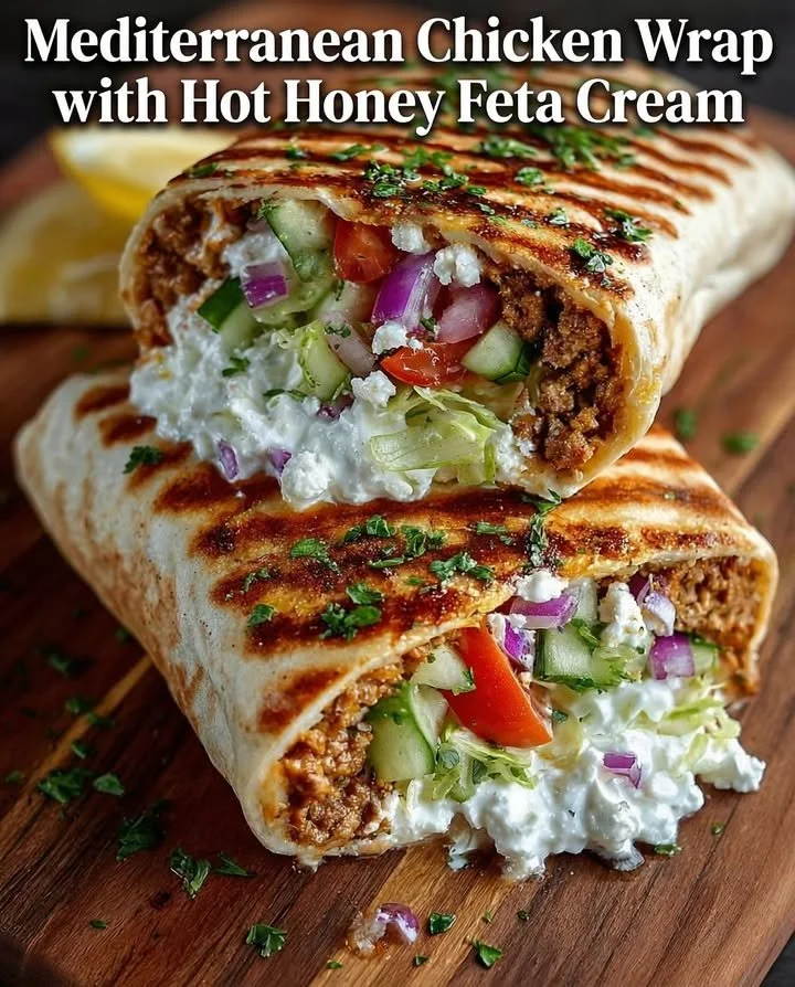 Delicious loaded flatbread wrap filled with fresh vegetables and savory proteins