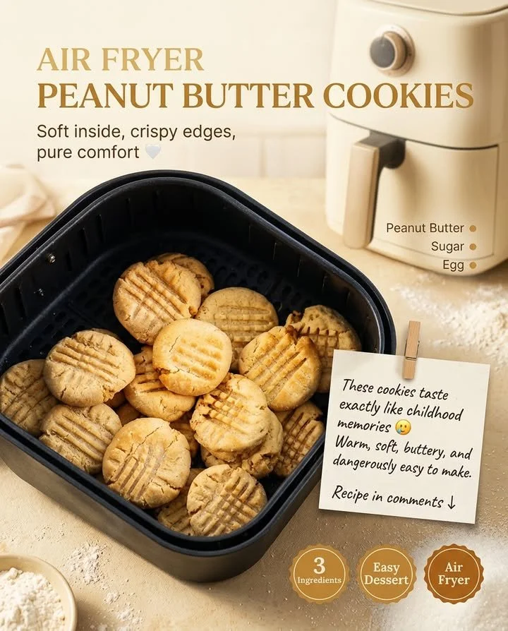 Delicious homemade Peanut Butter Cookies on a baking tray.