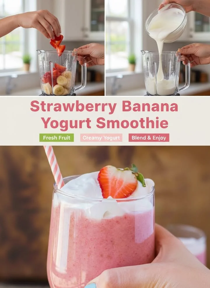 A colorful fruit smoothie in a glass with fresh berries and greens