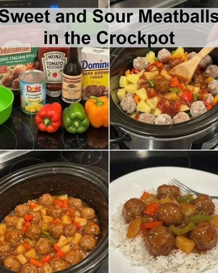 Delicious sweet and sour meatballs served on a plate with a tangy glaze.