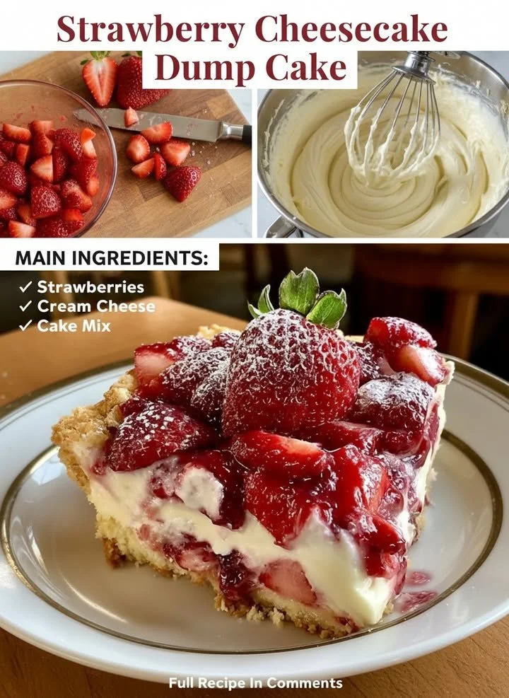 Simple dessert featuring fresh strawberries and easy recipe instructions