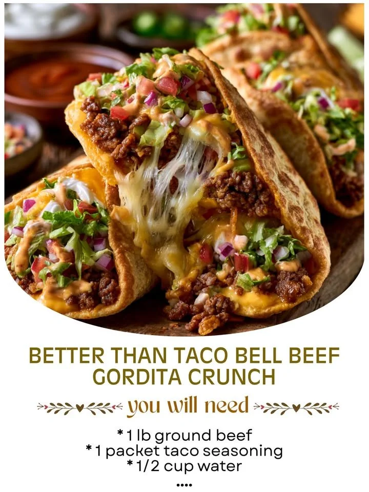 Delicious homemade Beef Gordita Crunch recipe inspired by Taco Bell.