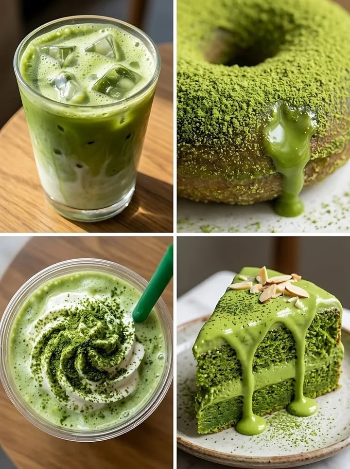Matcha Overload Dessert Set featuring delectable matcha treats