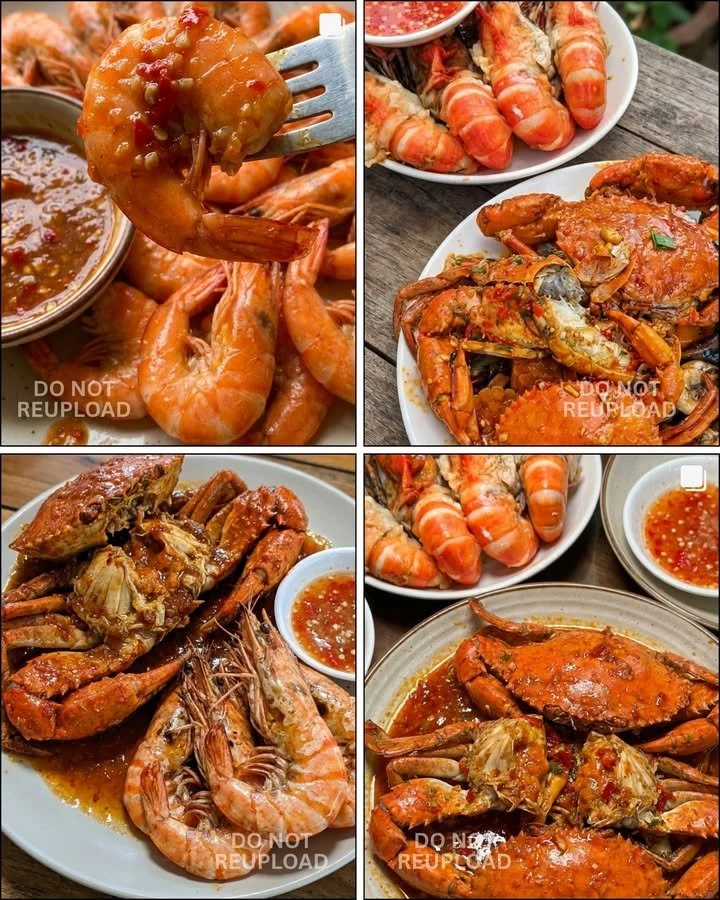 Variety of fresh seafoods beautifully arranged on a platter