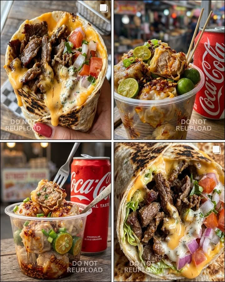Delicious Shawarma Siomai served with dipping sauces