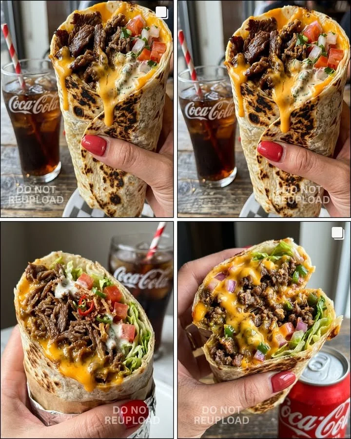 Delicious shawarma wrap with fresh vegetables and flavorful meat