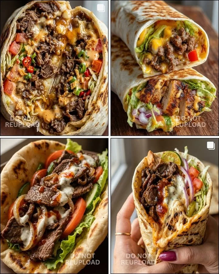 Delicious Shawarma Overload with mouthwatering spices and toppings